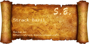 Strack Bazil névjegykártya
